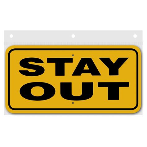 Stay Out Sign Aluminum 6 in X 12 in 3444439 - Etsy