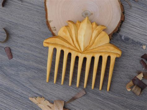 Classic wooden hair comb. Hand carved from linden tree. : r/crafts