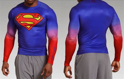 Under Armour Alter Ego Superman Long Sleeve Gradient Compression Shirt ...