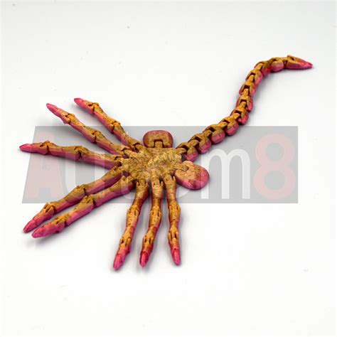 Alien Face-hugger Flexible 3D Printed Animal Articulated - Etsy