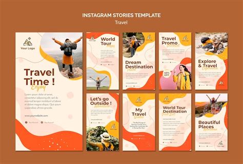 Free PSD | Travel instagram stories