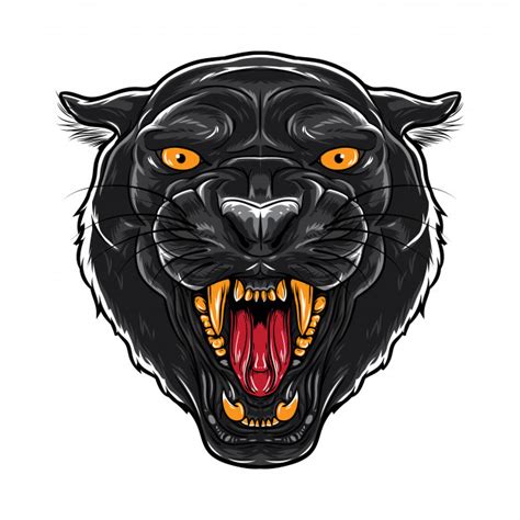 Angry Black Panther Face | Black panther tattoo, Black panther face ...