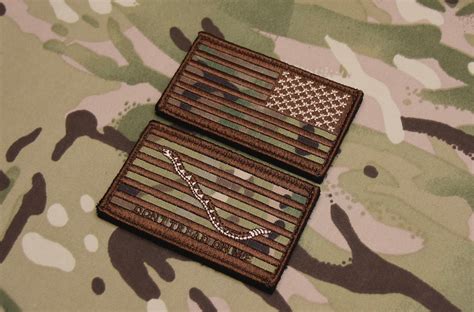 Multicam Reverse US Flag & USN First Navy Jack Patch Set – BritKitUSA