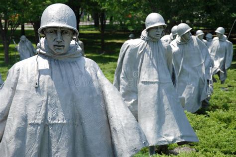 Korean War Veterans Memorial Soldiers Sculptures Editorial Photo ...