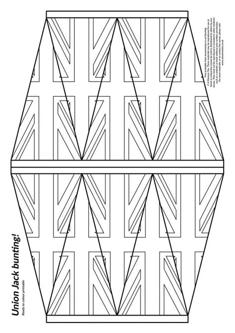 Colour and Cut out Printable Union Jack Bunting