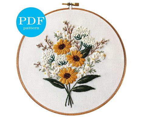 49+ Flower Pattern For Sewing Embroidery Printables | Chapters Site
