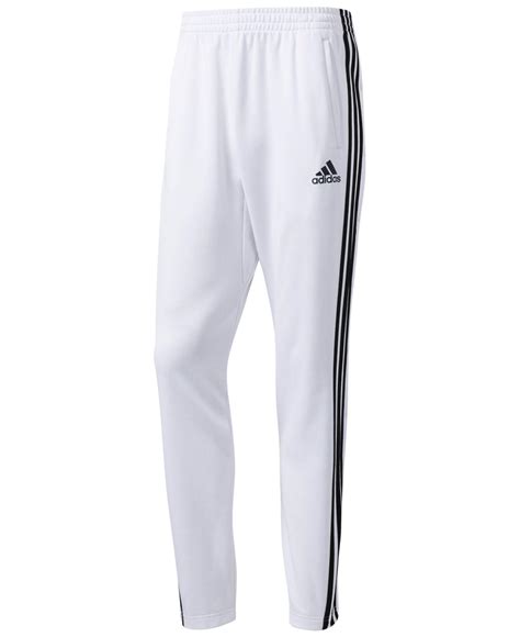 adidas Synthetic Men's Snap Track Pants in White for Men - Lyst