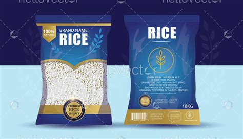 Rice Package Mockup - Vector Illustration - Download Graphics & Vectors