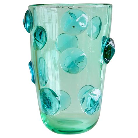 Hand Blown Italian Murano Glass Vase For Sale at 1stDibs