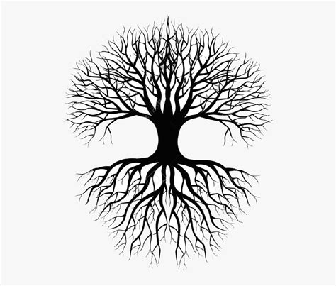 Tree And Roots Silhouette , Free Transparent Clipart - ClipartKey