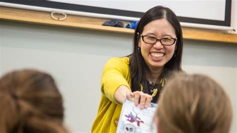 Grace Lin, Newbery Honor author, visits with students, leads Humanities Discussions