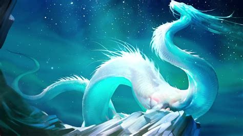 White Ice Dragon Live Wallpaper - WallpaperWaifu