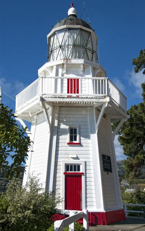 Akaroa Lighthouse stock image. Image of country, travel - 15695527