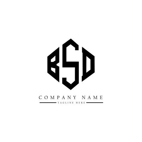 BSD letter logo design with polygon shape. BSD polygon and cube shape logo design. BSD hexagon ...