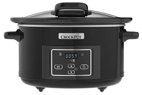 Crock Pot Slow Cooker with Hinged Lid Black 4.7 Liter | Free shipping from €99 on Cookinglife.eu