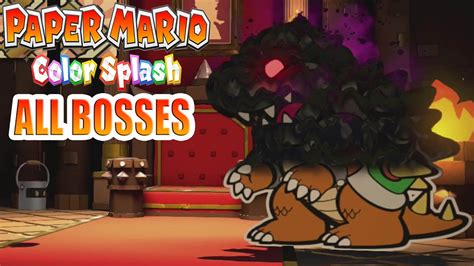 Paper Mario Color Splash All Bosses + Gamepad Capture - YouTube