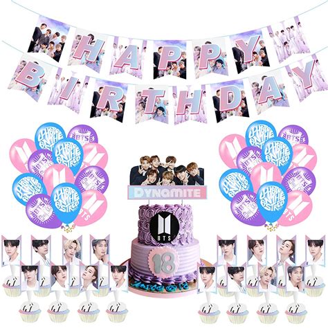 Buy Kpop Birthday Party Decorations, USCW 36 Pcs Kpop Cake Topper, Bangtan Boys Party Decoration ...