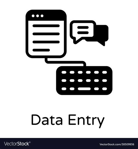 Data entry Royalty Free Vector Image - VectorStock