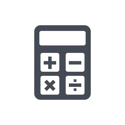 Calculator Icon Accounting Sign Calculate Finance Symbol Stock Vector ...