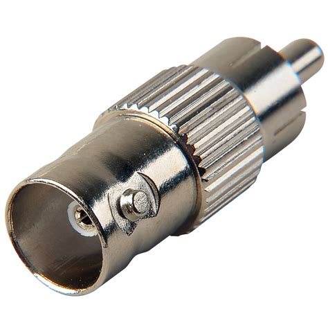 Nickel BNC Female to RCA Male Adapter - 75 Ohm