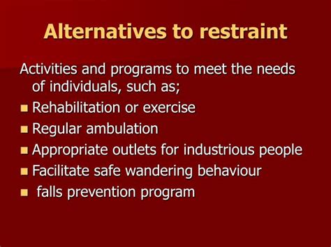 PPT - Restraint across the aged care spectrum PowerPoint Presentation - ID:3962515