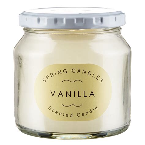 Spring Candles - Scented Candle With Sweet Vanilla Fragrance - 220g ...