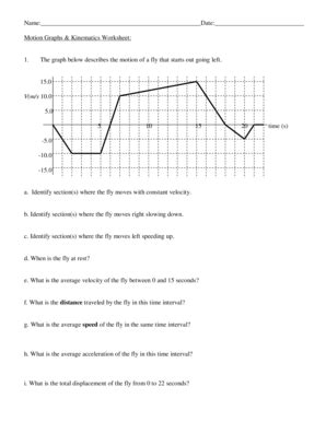 Motion Graphs And Kinematics Worksheet Answers - Fill Online, Printable ...