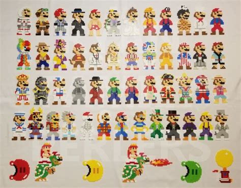 Hama Beads Mario, Perler Beads, Fuse Bead Patterns, Perler Bead ...