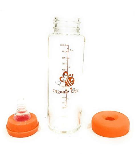 baby Glass Feeding Bottle for Newborn Baby | Glass Feeder for New Born Baby colour orange ...