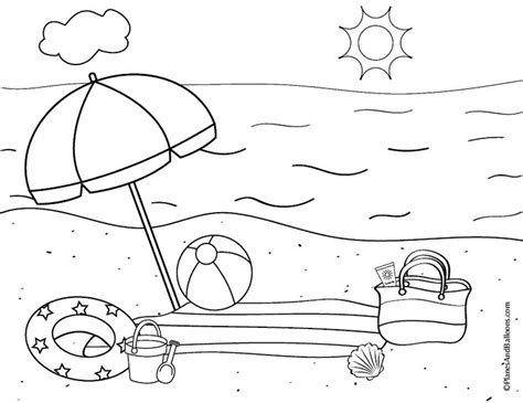 Free printable beach coloring page and a fun activity sheet | Summer ...