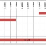 Music Festival Conditional Formatting Gantt Chart | Excel Dashboard ...