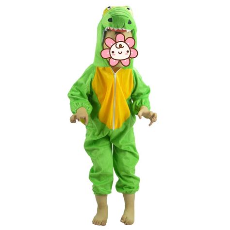 Children Green Dinosaur Costume Kids Boy Girl Animal Cosplay Costumes Jumpsuits Carnival Party ...