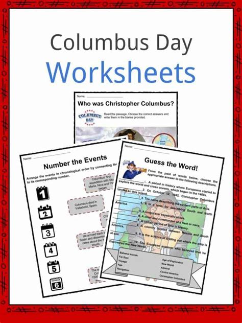 Columbus Day Facts, Worksheets & Historical Significance For Kids