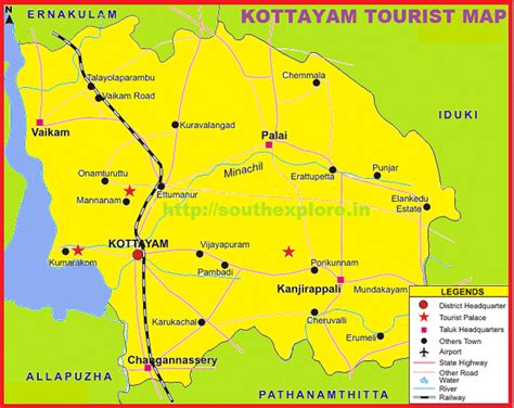 SOUTH INDIA TOURISM: KOTTAYAM TOURISM MAP | TOURIST PLACES IN KOTTAYAM ...