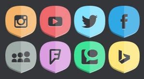 130 Free HQ Shaded Social Networking Icons | Vector Ai + 512 px PNGs