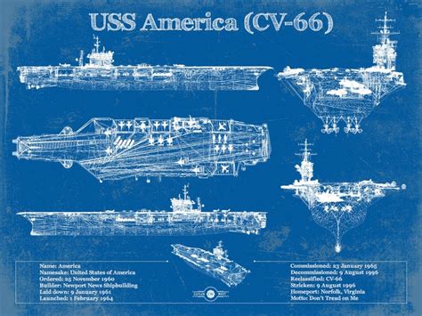 USS America CV-66 Aircraft Carrier Blueprint Original | Etsy Australia