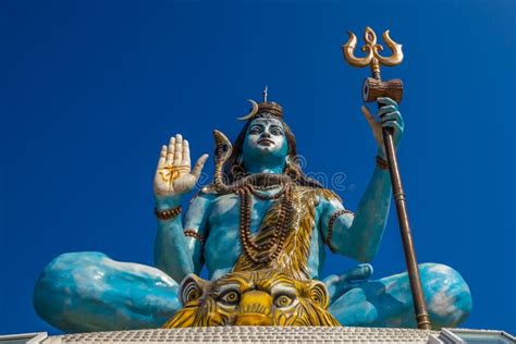 Shiva Giant Statue in Pokhara City, Nepal Stock Image - Image of city ...