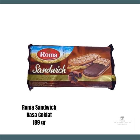 Jual Roma biskuit sandwich rasa coklat / Roma sandwich coklat / Roma biskuit coklat 189 gr ...