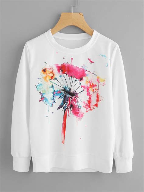 Graphic Print Sweatshirt | Graphic print sweatshirt, Printed sweatshirt ...