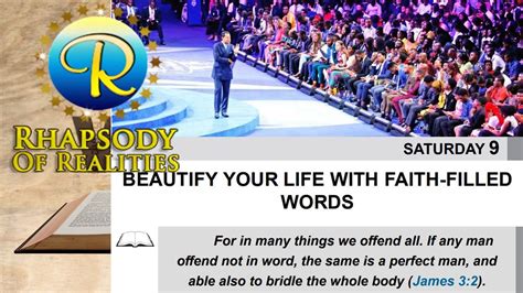 RHAPSODY OF REALITIES DEVOTIONAL, SATURDAY MAY 09, 2020. BEAUTIFY YOUR L... in 2020 | Devotions ...