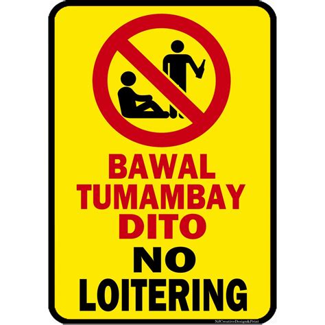 No Loitering Sign - Tagum City