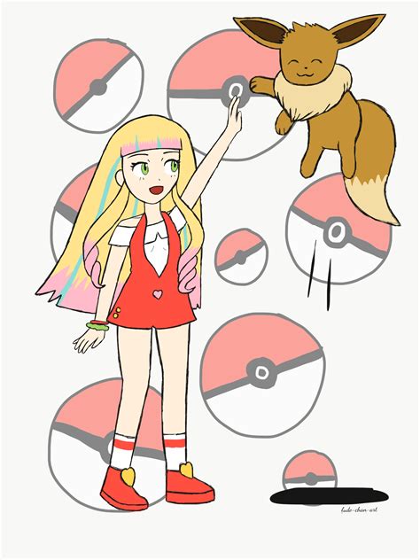 Fanart: Pokemon / Risa and Eevee by fude-chan-art on DeviantArt