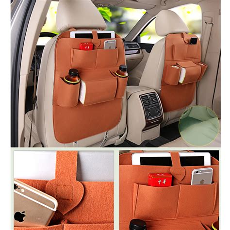 Car Backseat Bag Magazine Organizer Pocket Car Interior Accessories Travel Bag Stowing Tidying ...