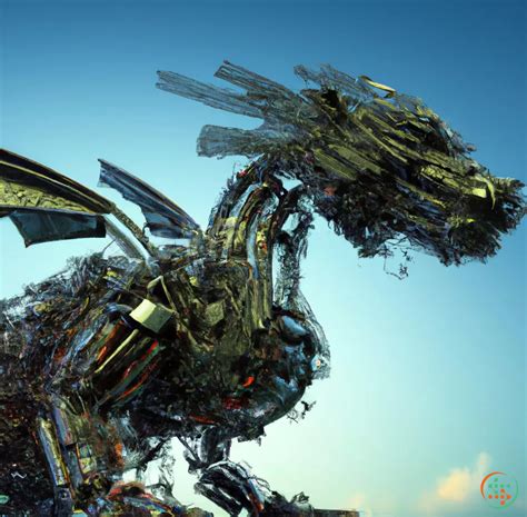 Futuristic Dragon Made Of Computer Parts | Artificial Design