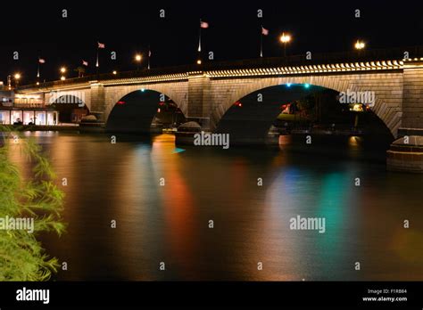 Lake havasu night bridge hi-res stock photography and images - Alamy