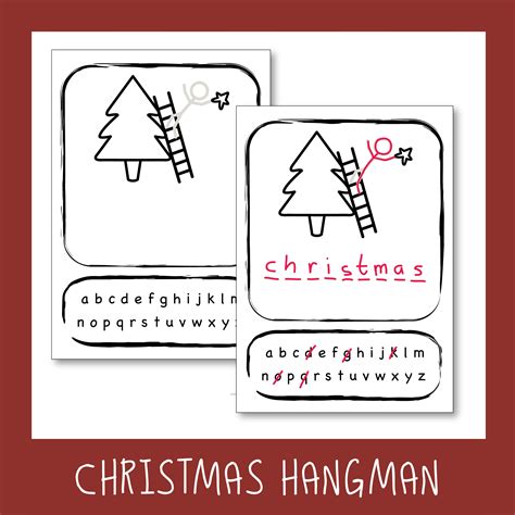 Get this free Christmas hangman template! #freebie #tptfreebie #teacherpayteachers # ...