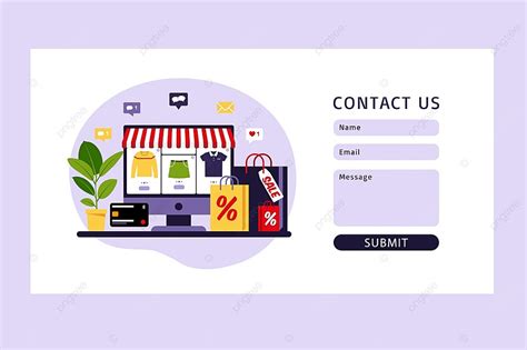 Contact Us Form Template For Web Banner Template Download on Pngtree