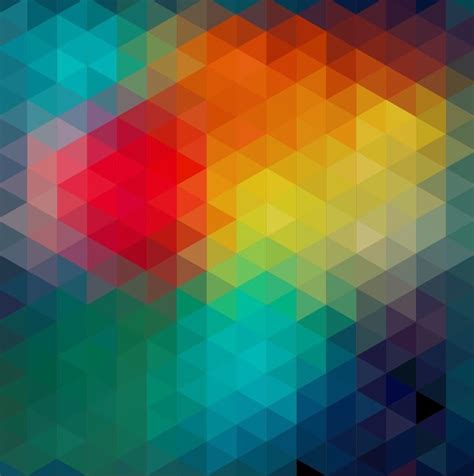 Abstract Geometric Background with Colorful Triangular Vector ...