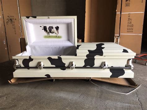 Cow Print Casket Custom Casket - Sky Caskets