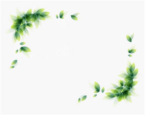 Clip Art Green Leaves Border Transprent Png Ⓒ - Flower Corner Borders Png, Transparent Png - kindpng